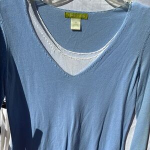 Sigrid Olsen Blue Soft Knit Women's Top